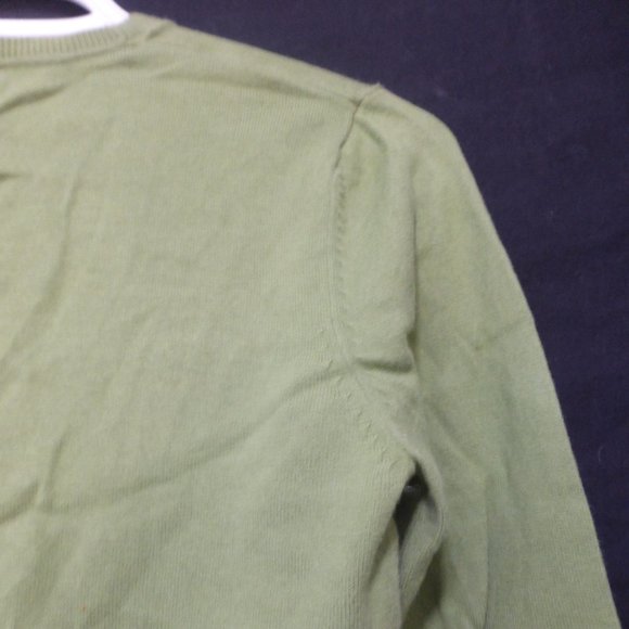 ESPRIT, medium, green V-neck, long sleeve, knit pullover shirt, GUC - Picture 11 of 13